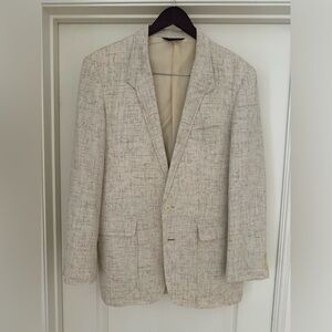 Men’s Custom Jacket Beige Atomic Fleck Rockabilly 50s Style Sport Coat Blazer